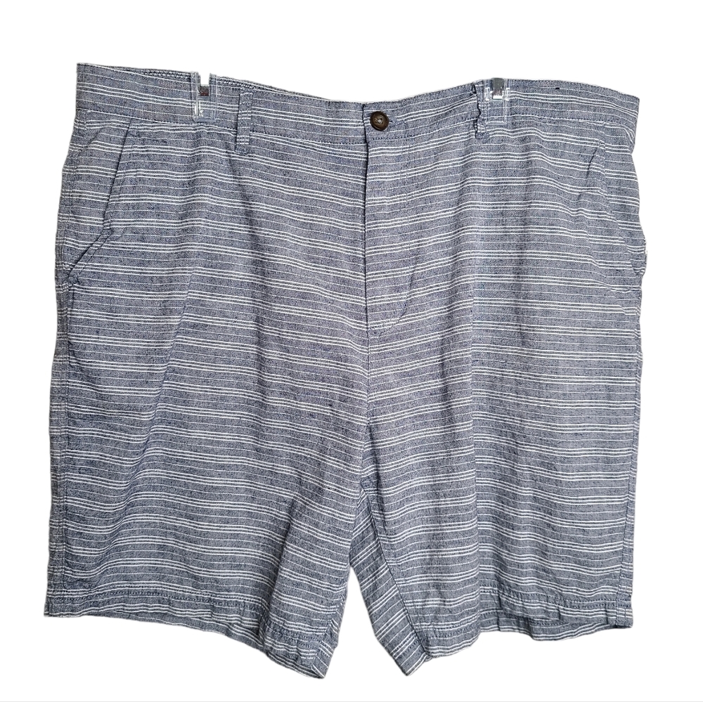 Jack O Neill Gray Striped Men's Walking Shorts Cotton Linen Men's Size 40